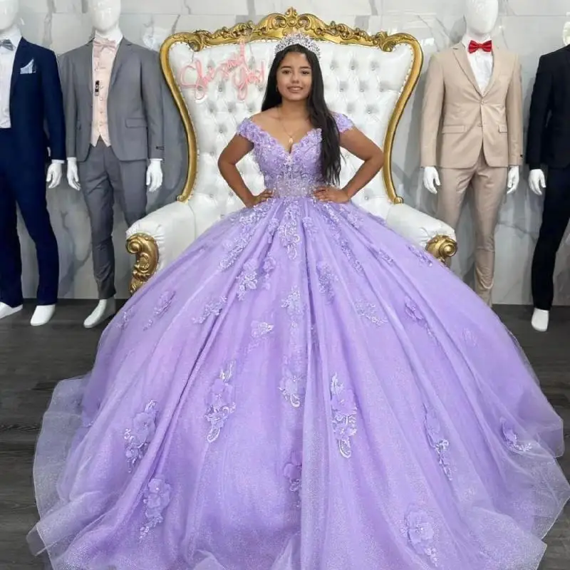 New In V Neck Ball Gown Quinceanera Dresses 2025 Ball Gown Flower Appliques Handmade Flower Sweet 15 Party Gown Miss Customized
New In V Neck Ball Gown Quinceanera Dresses 2025 Ball Gown Flower Appliques Handmade Flower Sweet 15 Party Gown Miss Customized