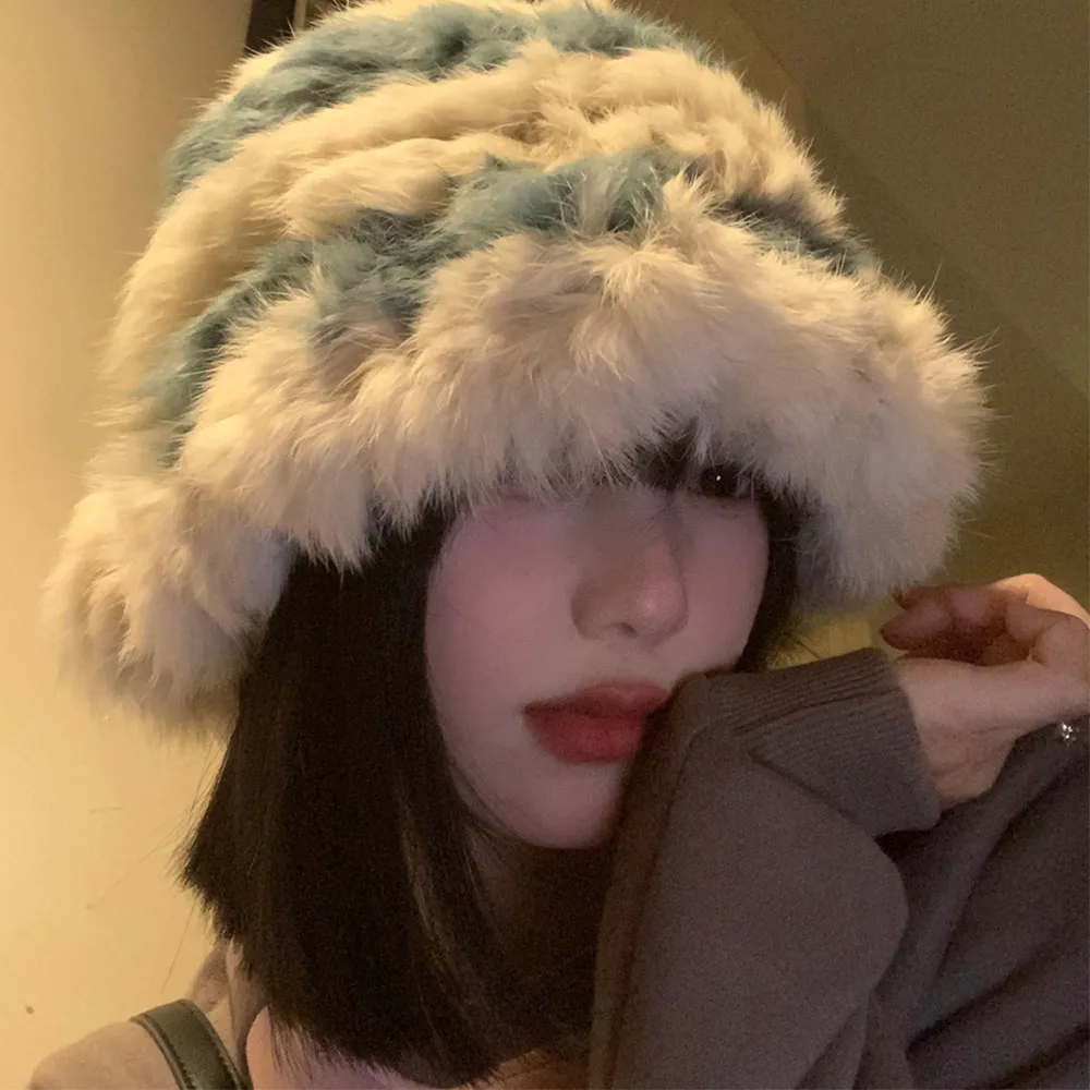 Super Warm Winter Hats for Women Knit Beanies Russian Rabbit Fur Hat Bucket Hats Winter Ski Snow Girl Hat
Super Warm Winter Hats for Women Knit Beanies Russian Rabbit Fur Hat Bucket Hats Winter Ski Snow Girl Hat