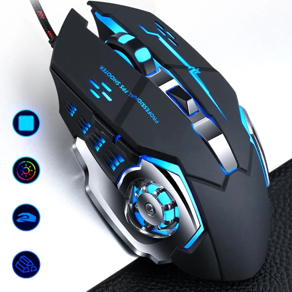 1Pcs Wired USB Gaming Mouse Black Professional Computer Mouse Ergonomic Long-Term Use Office Desktop Laptop Plug Play
1Pcs Wired USB Gaming Mouse Black Professional Computer Mouse Ergonomic Long-Term Use Office Desktop Laptop Plug Play