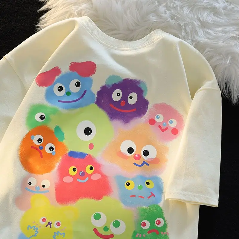 EBAIHUI Summer New White T-shirt Korean Cute Women's Short Sleeved T Shirt Cartoon Print Preppy Style Round Neck Versatile Tee
EBAIHUI Summer New White T-shirt Korean Cute Women's Short Sleeved T Shirt Cartoon Print Preppy Style Round Neck Versatile Tee