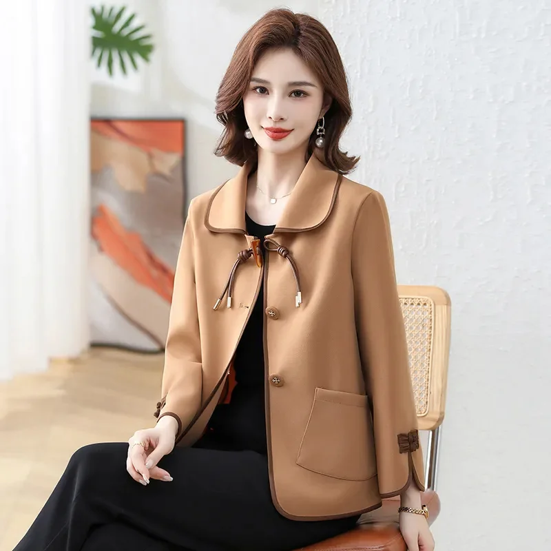 Middle aged Women Coat Autumn Top 2026 New Female Short Jackets Elegant Women's Top Loose Coats XL-5XL
Middle aged Women Coat Autumn Top 2026 New Female Short Jackets Elegant Women's Top Loose Coats XL-5XL