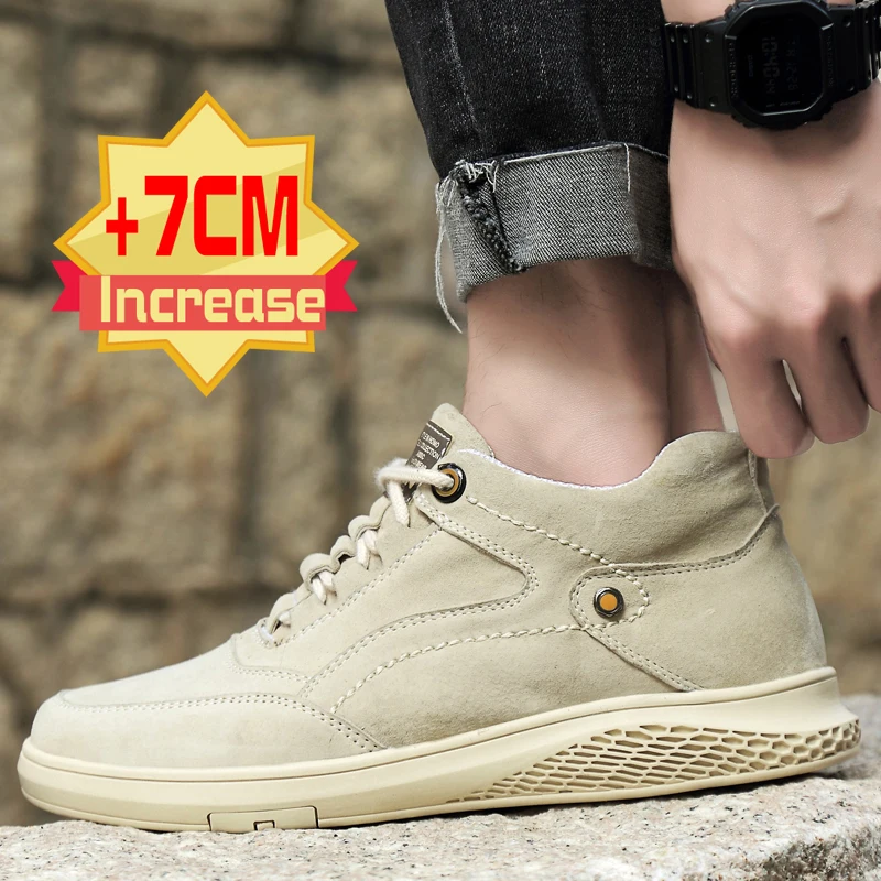 7cm Leather Elevator Shoes for Men Spring Summer Hollow Height Increasing Shoes Breathable Casual Lift Sport tennis Sneakers
7cm Leather Elevator Shoes for Men Spring Summer Hollow Height Increasing Shoes Breathable Casual Lift Sport tennis Sneakers