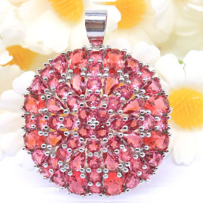 38x31mm Highly Recommend Created Pink Raspberry Rhodolite Garnet Woman's Silver Plated Pendant
38x31mm Highly Recommend Created Pink Raspberry Rhodolite Garnet Woman's Silver Plated Pendant