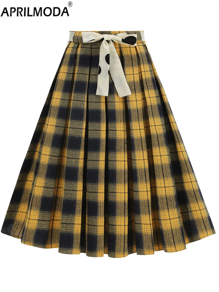 2023 Осенняя винтажная плиссированная женская юбка в английском стиле с клетчатым принтом 1950-х годов, 1960-х годов, элегантные длинные вечерние коктейльные юбки миди
2023 Осенняя винтажная плиссированная женская юбка в английском стиле с клетчатым принтом 1950-х годов, 1960-х годов, элегантные длинные вечерние коктейльные юбки миди