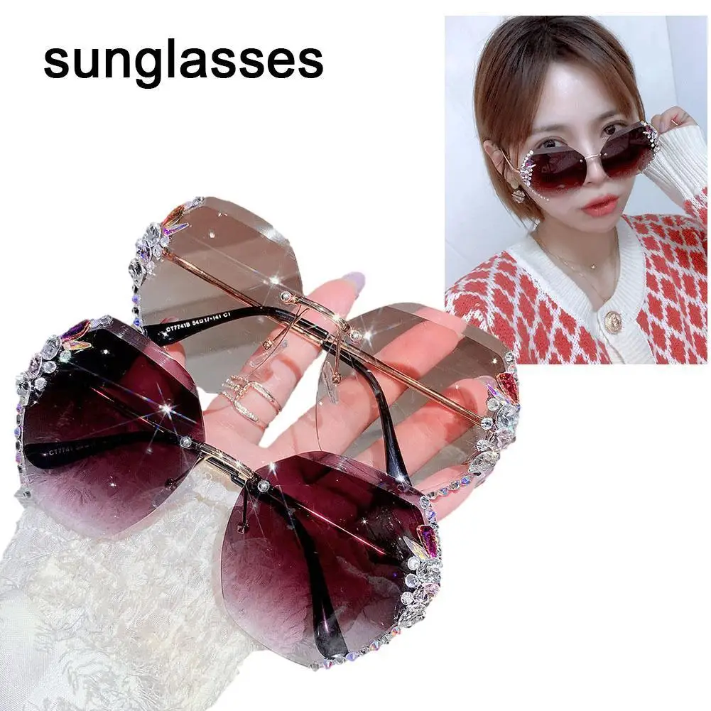 2024 Luxury Brand Design Vintage Rimless Rhinestone Sunglasses Women Men Fashion Gradient Lens Sun Glasses Shades For Female
2024 Luxury Brand Design Vintage Rimless Rhinestone Sunglasses Women Men Fashion Gradient Lens Sun Glasses Shades For Female