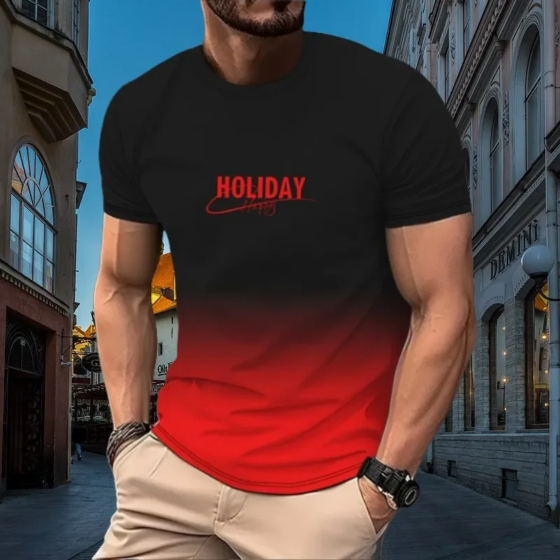 Summer Gradient Letters 3D Printing Plus-size Men's and Women's T-shirt Casual Short Sleeve Sports Breathable Quick Dry
Summer Gradient Letters 3D Printing Plus-size Men's and Women's T-shirt Casual Short Sleeve Sports Breathable Quick Dry