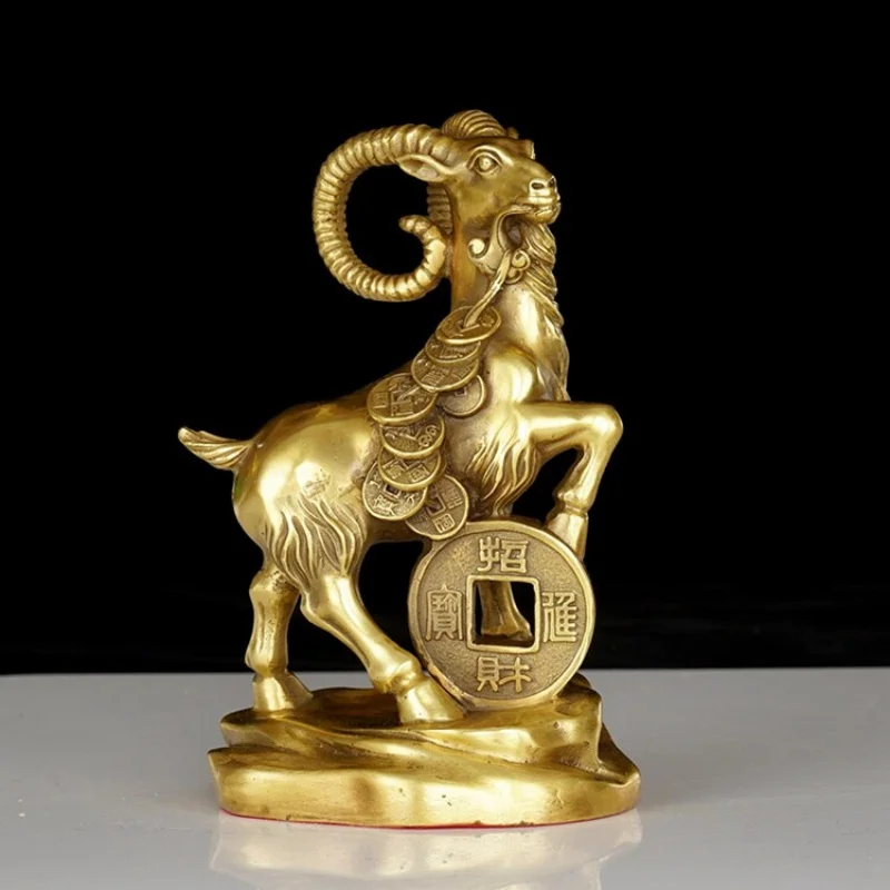 Exquisite brass zodiac sheep statue decoration home living room feng shui wealth auspicious Chinese style handicrafts
Exquisite brass zodiac sheep statue decoration home living room feng shui wealth auspicious Chinese style handicrafts