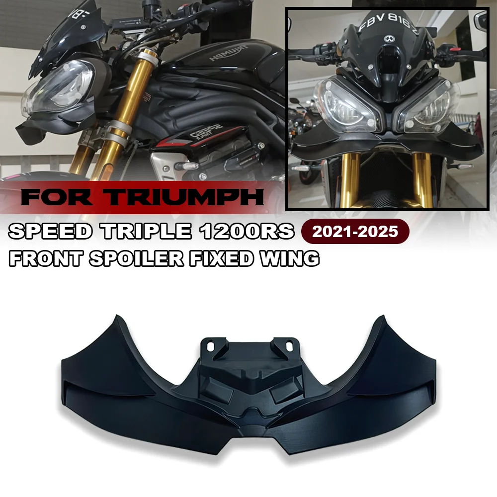 Для Triumph Speed Triple 1200RS 2021-2025 мотоцикла GP WING передний спойлер с клювом, передняя губа, фиксированное крыло, дефлектор прижимной силы
Для Triumph Speed Triple 1200RS 2021-2025 мотоцикла GP WING передний спойлер с клювом, передняя губа, фиксированное крыло, дефлектор прижимной силы