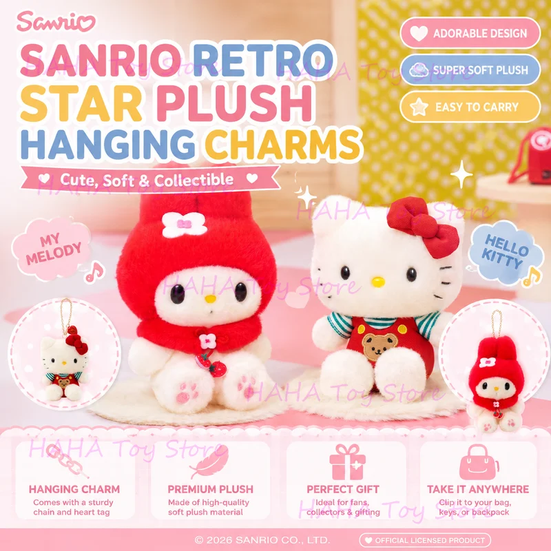 Sanrio Hello Kitty My Melody Retro Plush Pendant Soft Stuffed Cute Cartoon Hanging Decoration Bag Charm Holiday Gift
Sanrio Hello Kitty My Melody Retro Plush Pendant Soft Stuffed Cute Cartoon Hanging Decoration Bag Charm Holiday Gift