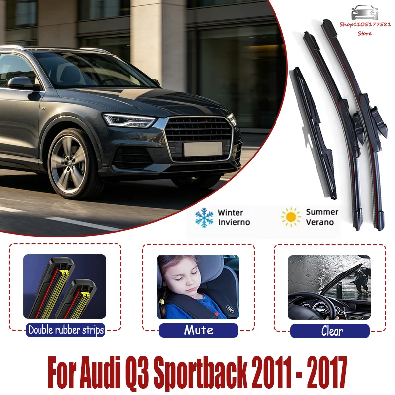 Car Front Rear Wiper Blades For Audi Q3 Sportback 2011 - 2017 2016 2015 2014 2013 2012 Accessories Windshield Windscreen Brush
Car Front Rear Wiper Blades For Audi Q3 Sportback 2011 - 2017 2016 2015 2014 2013 2012 Accessories Windshield Windscreen Brush