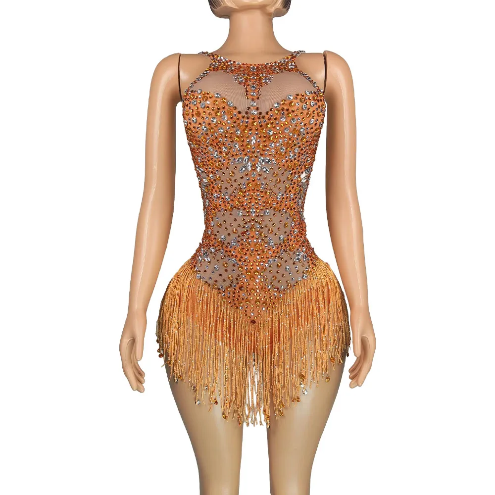 Sexy Women Rhinestone Tassel Bodysuit Sparkly Dancewear Night Club Performance Photo Shoot Leotard Party Stage Outfit
Sexy Women Rhinestone Tassel Bodysuit Sparkly Dancewear Night Club Performance Photo Shoot Leotard Party Stage Outfit