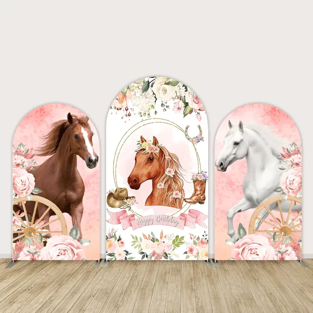 LS Custom 2-Sided Pink Horse Floral Western Cowgirl Birthday Party Baby Shower Cover Chiara Arch Background Decor Backdrop
LS Custom 2-Sided Pink Horse Floral Western Cowgirl Birthday Party Baby Shower Cover Chiara Arch Background Decor Backdrop