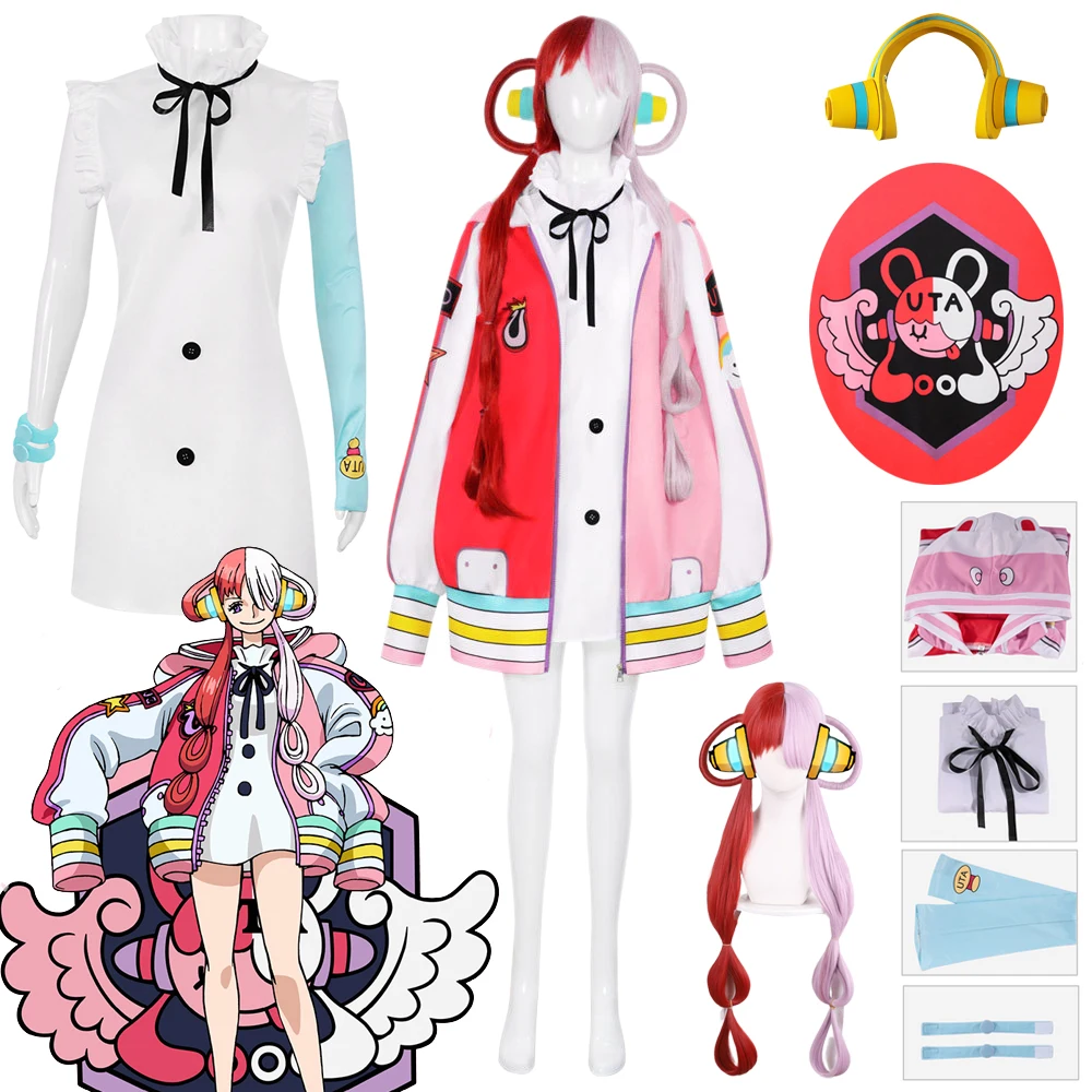 Anime Uta Cosplay Costume Theatre Version Movie Film Red Daughter Of Shanks UTA Wig Wings Shoes Headphone Halloween Women Suit
Anime Uta Cosplay Costume Theatre Version Movie Film Red Daughter Of Shanks UTA Wig Wings Shoes Headphone Halloween Women Suit