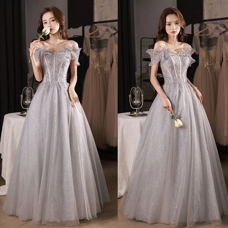 It's Yiiya Gray Pleat A-Line Lace Up Floor-Length Formal Dress Short Sleeves Elegant Tulle Boat Neck New Dress Woman Party A2754
It's Yiiya Gray Pleat A-Line Lace Up Floor-Length Formal Dress Short Sleeves Elegant Tulle Boat Neck New Dress Woman Party A2754