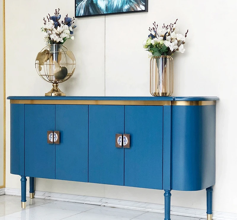 Furniture blue light luxury foyer entrance living room decoration storage side decoration
Furniture blue light luxury foyer entrance living room decoration storage side decoration