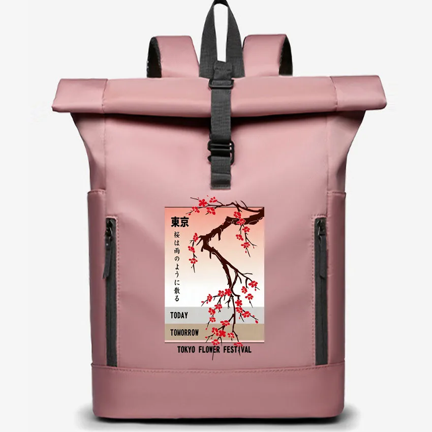Men's Couple backpack Waterproof Roll Top Backpack Tokyo Flower Festival Printing Women Travel Large Capacity Laptop Bag
Men's Couple backpack Waterproof Roll Top Backpack Tokyo Flower Festival Printing Women Travel Large Capacity Laptop Bag