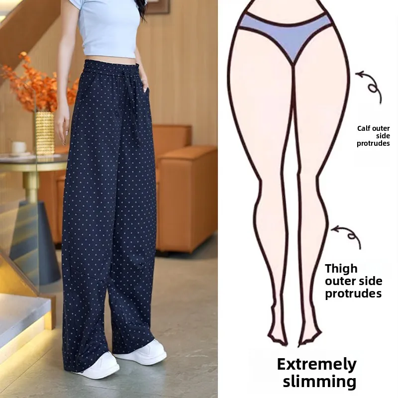 Summer High Waist Polka Dot Wide Leg Pants Loose Fit plus Size Women's Fashion Casual Trousers Straight Cut Knife
Summer High Waist Polka Dot Wide Leg Pants Loose Fit plus Size Women's Fashion Casual Trousers Straight Cut Knife