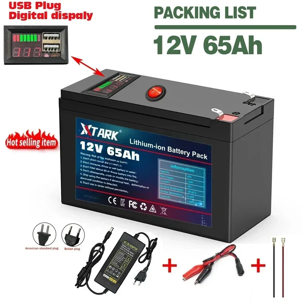 2024 Upgraded 12V 120000mAh Portable Rechargeable Battery Built-in 5V 2.1A USB Power Display Charging Port with +12.6V Charger
2024 Upgraded 12V 120000mAh Portable Rechargeable Battery Built-in 5V 2.1A USB Power Display Charging Port with +12.6V Charger