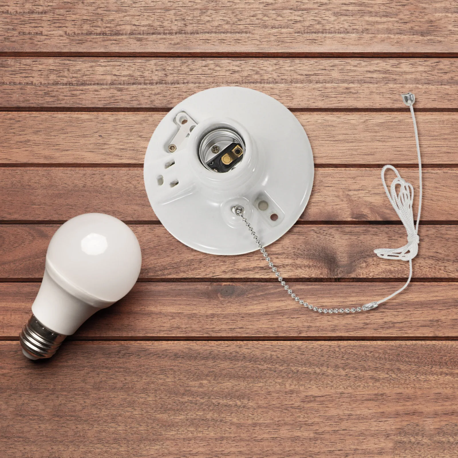 Porcelain Lamp Holder with Pull Chain 4.3in E27 Ceramic Light Socket for Ceiling Lighting Bedroom Living Room Replacement Lamp
Porcelain Lamp Holder with Pull Chain 4.3in E27 Ceramic Light Socket for Ceiling Lighting Bedroom Living Room Replacement Lamp