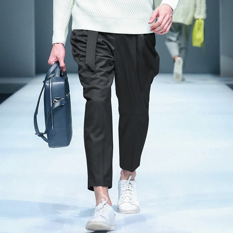 Men's Pants 2022 Spring And Summer Milan Fashion Week Harlan Leggings Elastic Lace Up Narrow Leg Slim Fit Octuple Pants
Men's Pants 2022 Spring And Summer Milan Fashion Week Harlan Leggings Elastic Lace Up Narrow Leg Slim Fit Octuple Pants