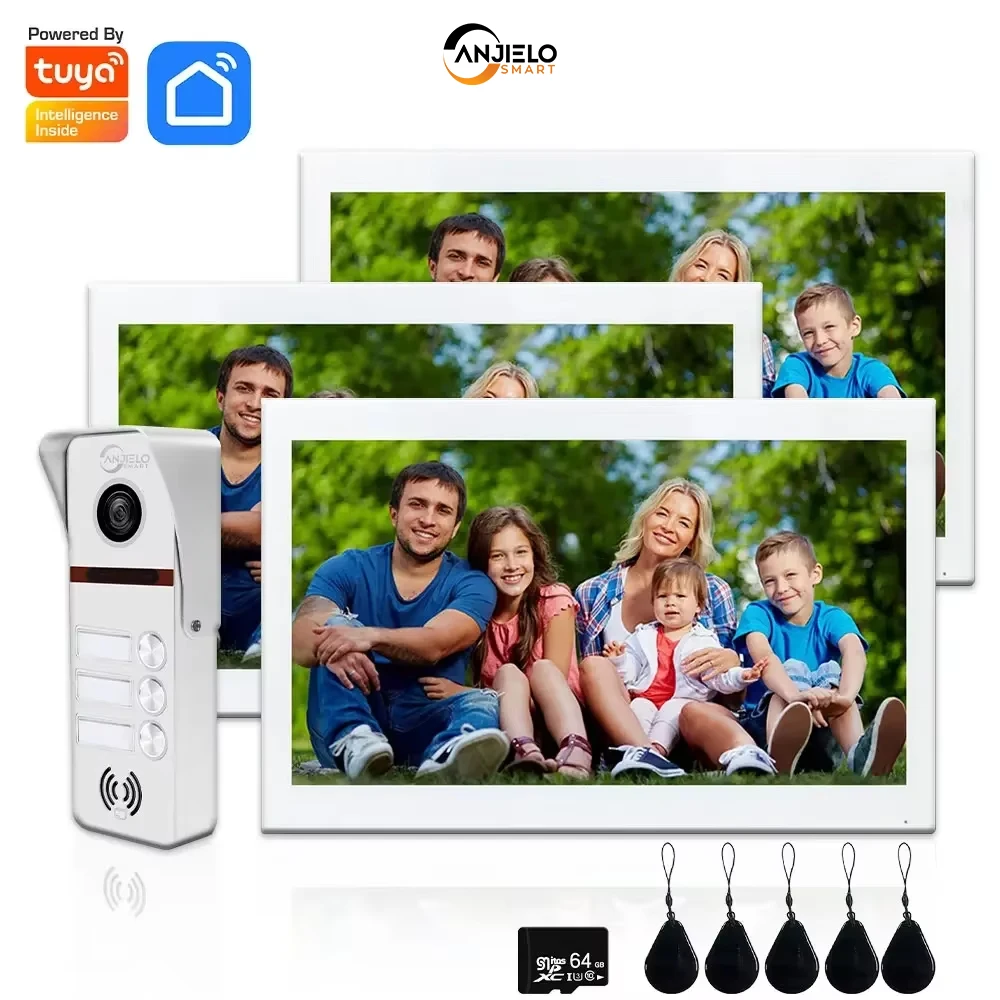 ANJIELOTuya Smart Video Doorbell Intercom 1080P Touch Screen 7&10-Inch Independent Button for Apartment Families 3-Unit
ANJIELOTuya Smart Video Doorbell Intercom 1080P Touch Screen 7&10-Inch Independent Button for Apartment Families 3-Unit