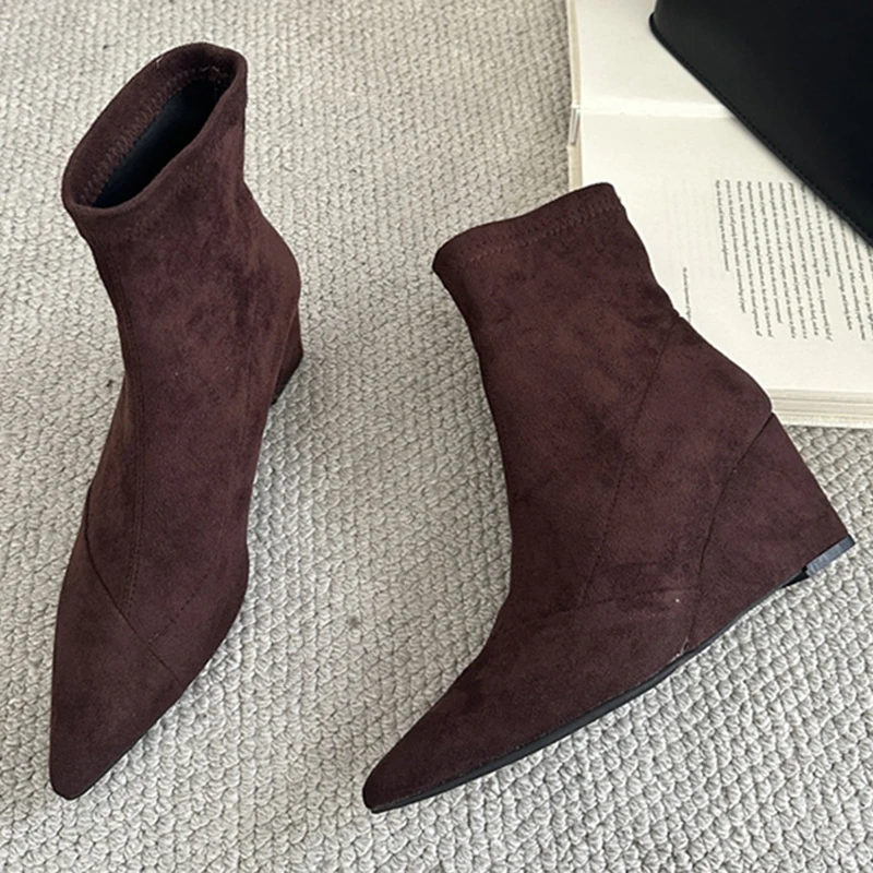 Aneikeh Winter Vintage Women Ankle Boots Thick Sole Designer Wedges High Heels Shoes Modern Short Botas Para Mujer
Aneikeh Winter Vintage Women Ankle Boots Thick Sole Designer Wedges High Heels Shoes Modern Short Botas Para Mujer