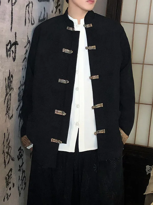 New Chinese Style Contrast Color Button Velvet Men's Jacket Spring Fashion Retro Tang Costume Zhongshan Suit Loose Fit Long S...
New Chinese Style Contrast Color Button Velvet Men's Jacket Spring Fashion Retro Tang Costume Zhongshan Suit Loose Fit Long S...