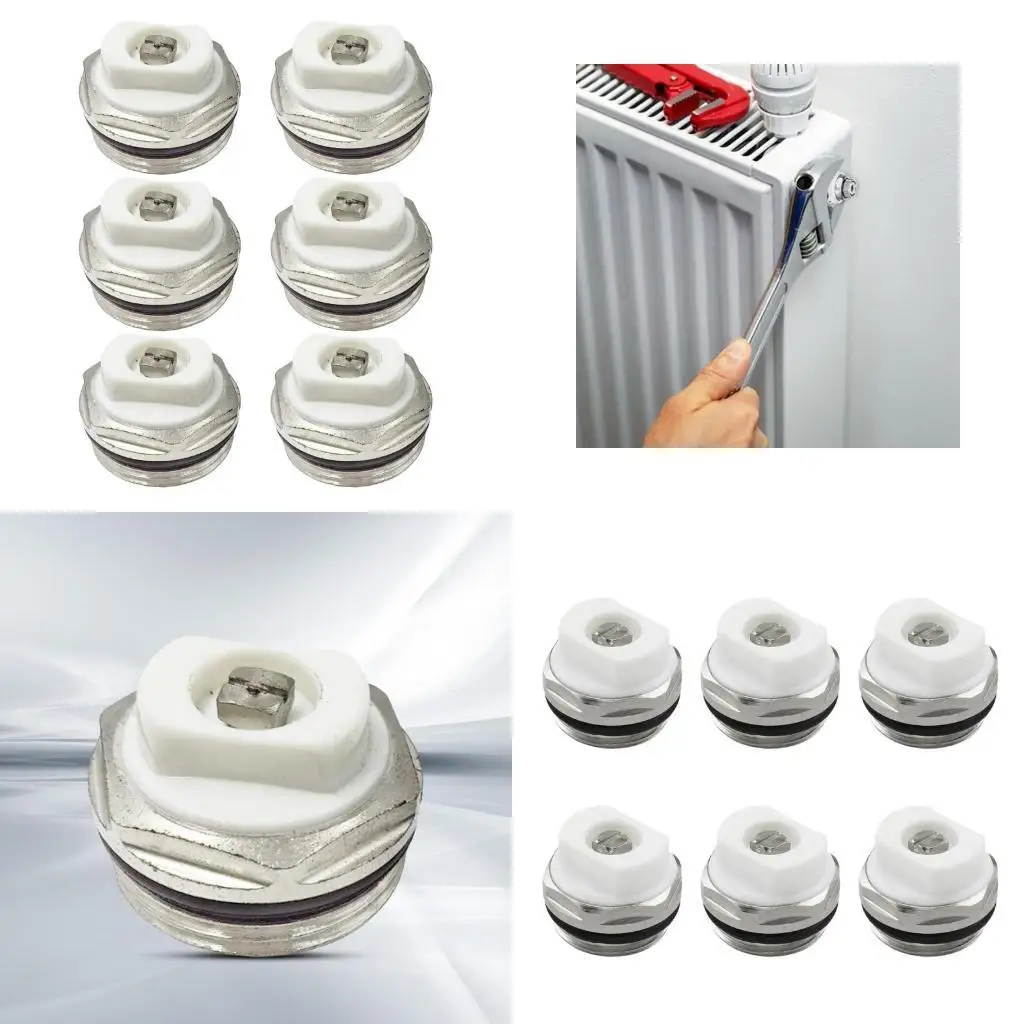 652F Set of 6 Steel Vent Valves for Radiators 1/2inch Connection Metal Radiator Air Release Valves Simple Installation
652F Set of 6 Steel Vent Valves for Radiators 1/2inch Connection Metal Radiator Air Release Valves Simple Installation