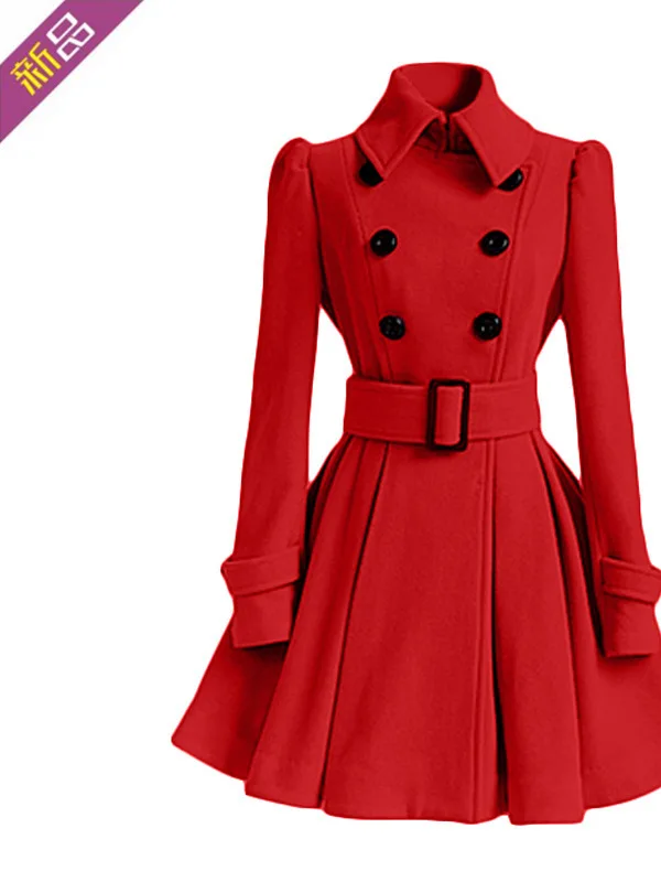 Women's Woolen Coat Autumn Winter New Style Slim Fit with Lace Design Casual Commute Thickened Cotton Double Breasted
Women's Woolen Coat Autumn Winter New Style Slim Fit with Lace Design Casual Commute Thickened Cotton Double Breasted