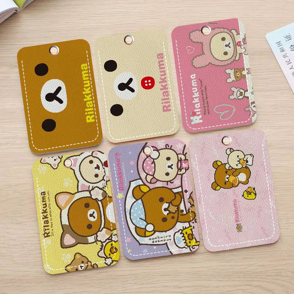 Cartoon Kawaii Anime R-rilakkuma Rectangle ID Card Case Keychain Access Card Bag Key Tag Ring Leather Card Holder Key Ring
Cartoon Kawaii Anime R-rilakkuma Rectangle ID Card Case Keychain Access Card Bag Key Tag Ring Leather Card Holder Key Ring