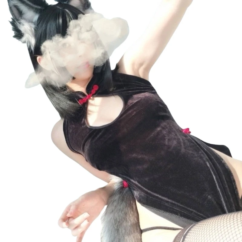 Sexy Cheongsam Dress Lace Perspective Lingerie Set Seduction Chinese Tradition Sheer Printing Qipao Skirt Role Play Sleepwear
Sexy Cheongsam Dress Lace Perspective Lingerie Set Seduction Chinese Tradition Sheer Printing Qipao Skirt Role Play Sleepwear
