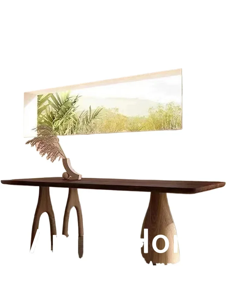 Walnut retro solid wood dining table French medieval rectangular conference table wabi sandy wind log negotiation table tea
Walnut retro solid wood dining table French medieval rectangular conference table wabi sandy wind log negotiation table tea