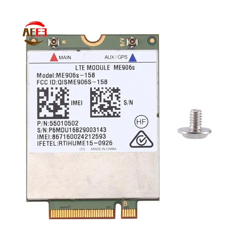 AEE3-Unlock ME906S-158 Mobile Broadband Card 4G LTE / HPSA+Mobile Broadband WWAN Module B1, B2, B3, B5 Universal
AEE3-Unlock ME906S-158 Mobile Broadband Card 4G LTE / HPSA+Mobile Broadband WWAN Module B1, B2, B3, B5 Universal