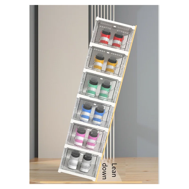 Foldable Integrated Shoe Box Organizer And Storage Boxes Cabinet Transparent Visible Installation Free Rack, Easy To Use Green 
Foldable Integrated Shoe Box Organizer And Storage Boxes Cabinet Transparent Visible Installation Free Rack, Easy To Use Green