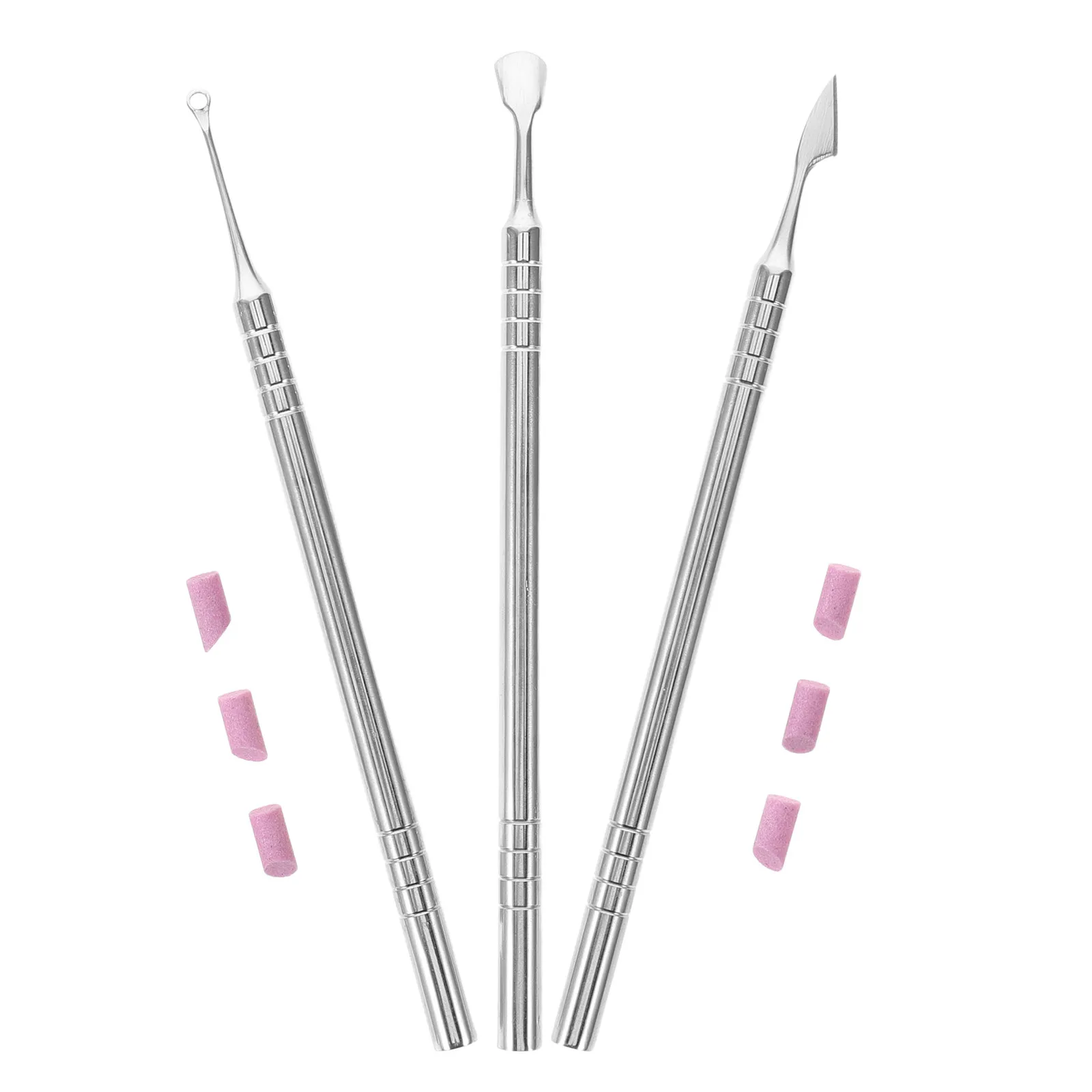 1Set Manicure Nail Care Set Dual-Ended Metal Cuticle Pusher Manicure Stone Stick Nail Grooming Kit Salon
1Set Manicure Nail Care Set Dual-Ended Metal Cuticle Pusher Manicure Stone Stick Nail Grooming Kit Salon