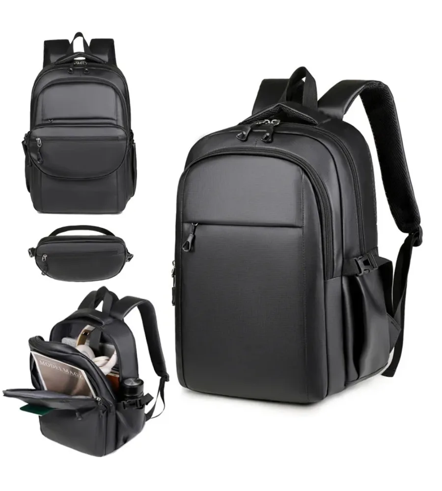 Smooth leather-like finish gives this men’s backpack a refined look for work school and outdoor trips
Smooth leather-like finish gives this men’s backpack a refined look for work school and outdoor trips