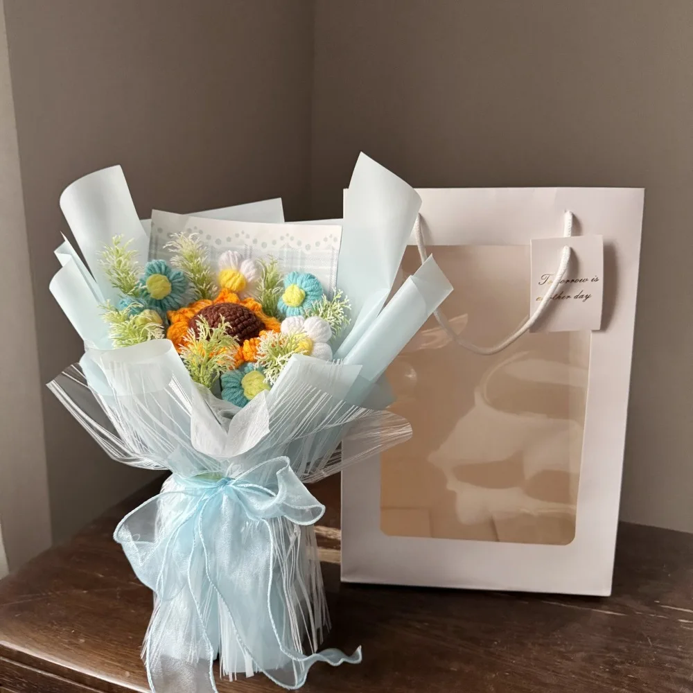 Готовый милый медведь, букет цветов, тканый имитация вязания крючком, искусственные цветы
Готовый милый медведь, букет цветов, тканый имитация вязания крючком, искусственные цветы