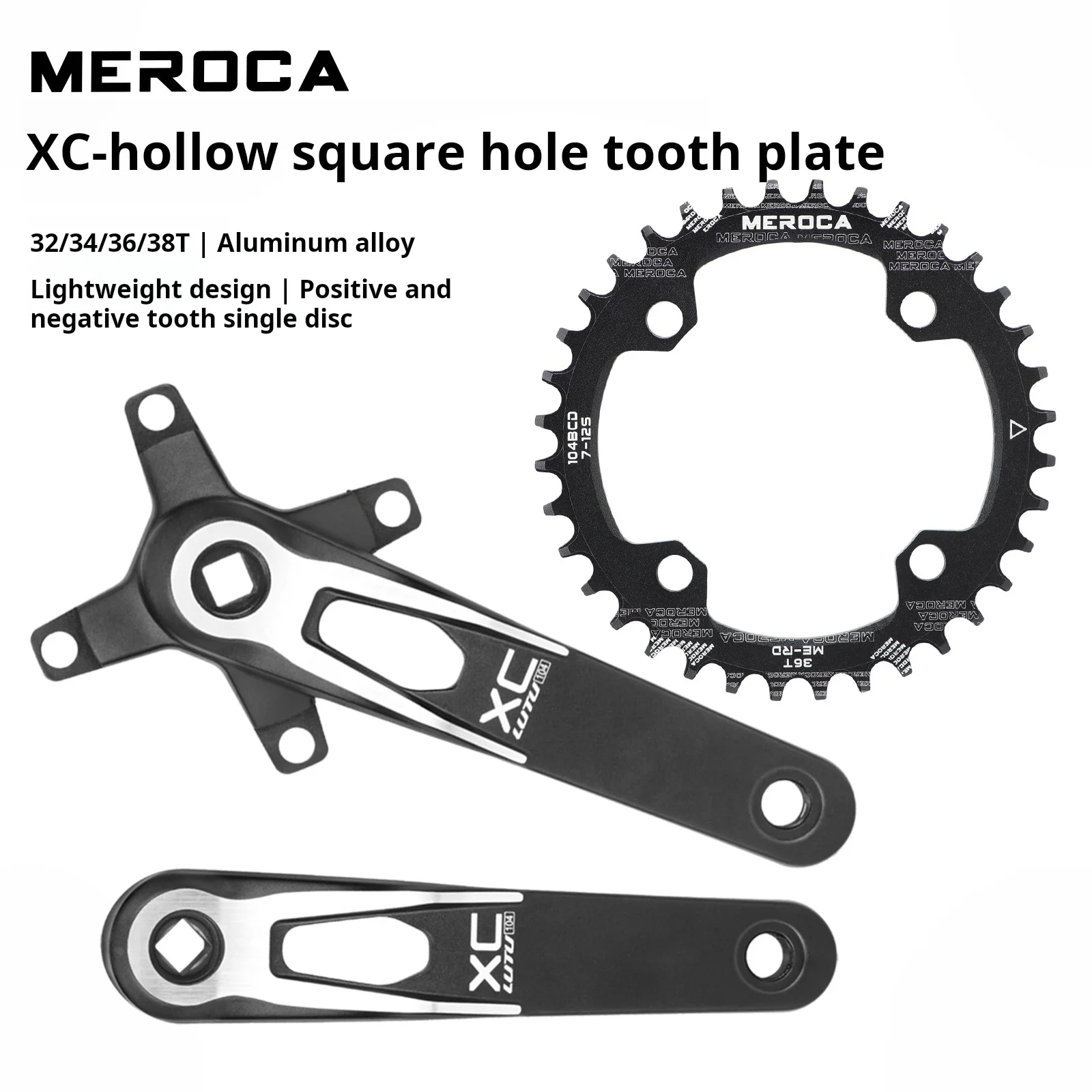 MEROCA Bicycle Crankset 104BCD Chainwheel MTB Bike Crank 170mm Aluminum Mountian Bike 32T/34T/36T/38T Chainring Plate
MEROCA Bicycle Crankset 104BCD Chainwheel MTB Bike Crank 170mm Aluminum Mountian Bike 32T/34T/36T/38T Chainring Plate