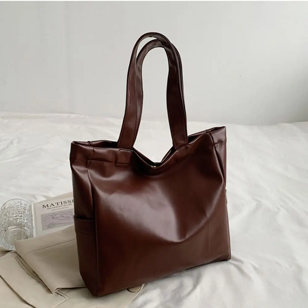 Magnetic Buckle PU Leather Tote Bag Vertical Square Versatile Portable Shoulder Bag Solid Color Comfortable Handle
Magnetic Buckle PU Leather Tote Bag Vertical Square Versatile Portable Shoulder Bag Solid Color Comfortable Handle
