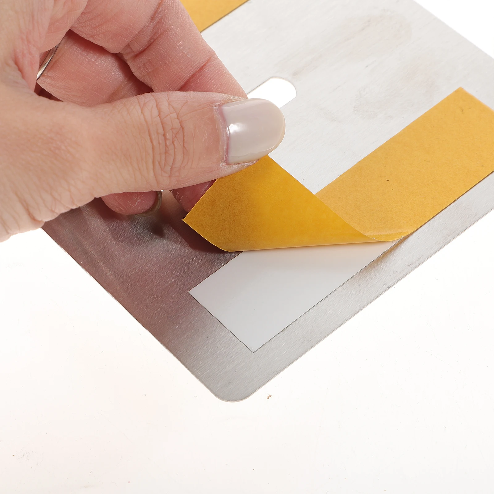 2pcs Door Lock Repair Board Front Reinforcement Kit Lever Covers Stainless Steel Hole Filler Plate Door Strike Deadbolt Cover 
2pcs Door Lock Repair Board Front Reinforcement Kit Lever Covers Stainless Steel Hole Filler Plate Door Strike Deadbolt Cover