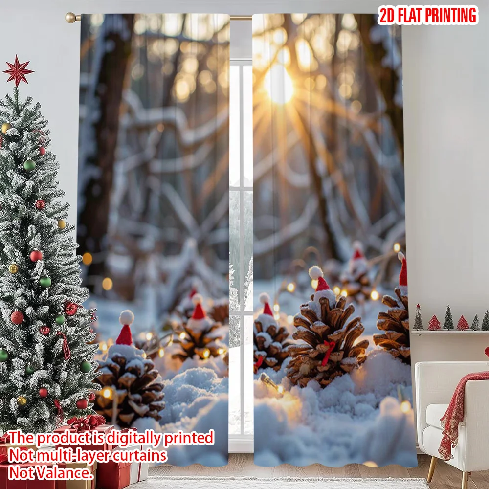 2pcs 2D flat printing Christmas Curtain winter holiday 100% Polyester Without Electricity Festive Holiday Use for Room bedroom
2pcs 2D flat printing Christmas Curtain winter holiday 100% Polyester Without Electricity Festive Holiday Use for Room bedroom