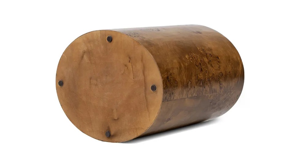 Oval column table, medium brown walnut wood
Oval column table, medium brown walnut wood