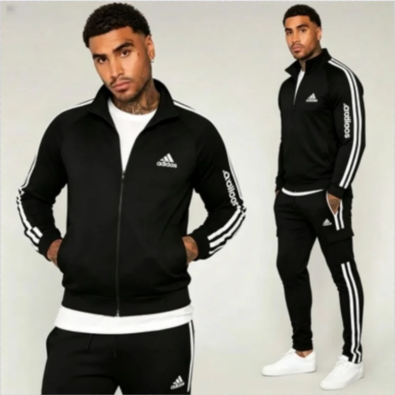 New Zipper Sports Suit For Men, Long Sleeve Sweatshirt Matching Sweatpants Running Fitness Tracksuit Set
New Zipper Sports Suit For Men, Long Sleeve Sweatshirt Matching Sweatpants Running Fitness Tracksuit Set