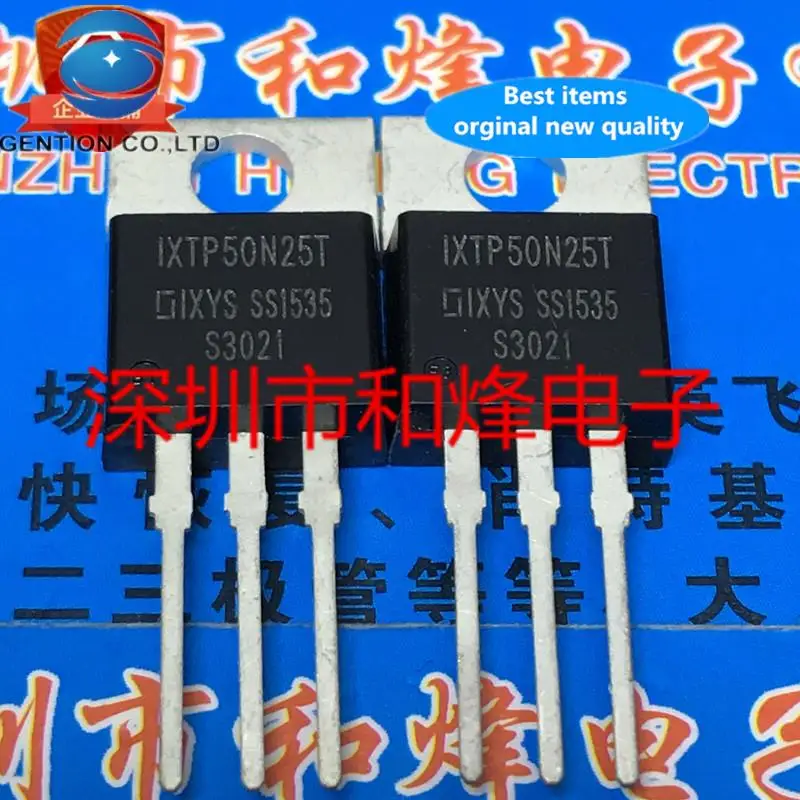 10 шт. 100% оригинал, новый IXTP50N25T TO-220 250 В 50 А 
10 шт. 100% оригинал, новый IXTP50N25T TO-220 250 В 50 А