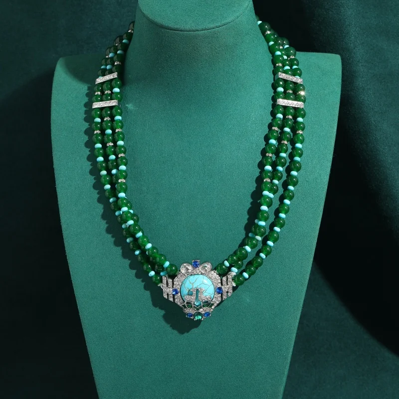 Turquoise Vintage Beaded Layered Green Necklace Natural Stone Silver Color Deer Woman 2026 Christmas Jewelry Luxury Accessories
Turquoise Vintage Beaded Layered Green Necklace Natural Stone Silver Color Deer Woman 2026 Christmas Jewelry Luxury Accessories