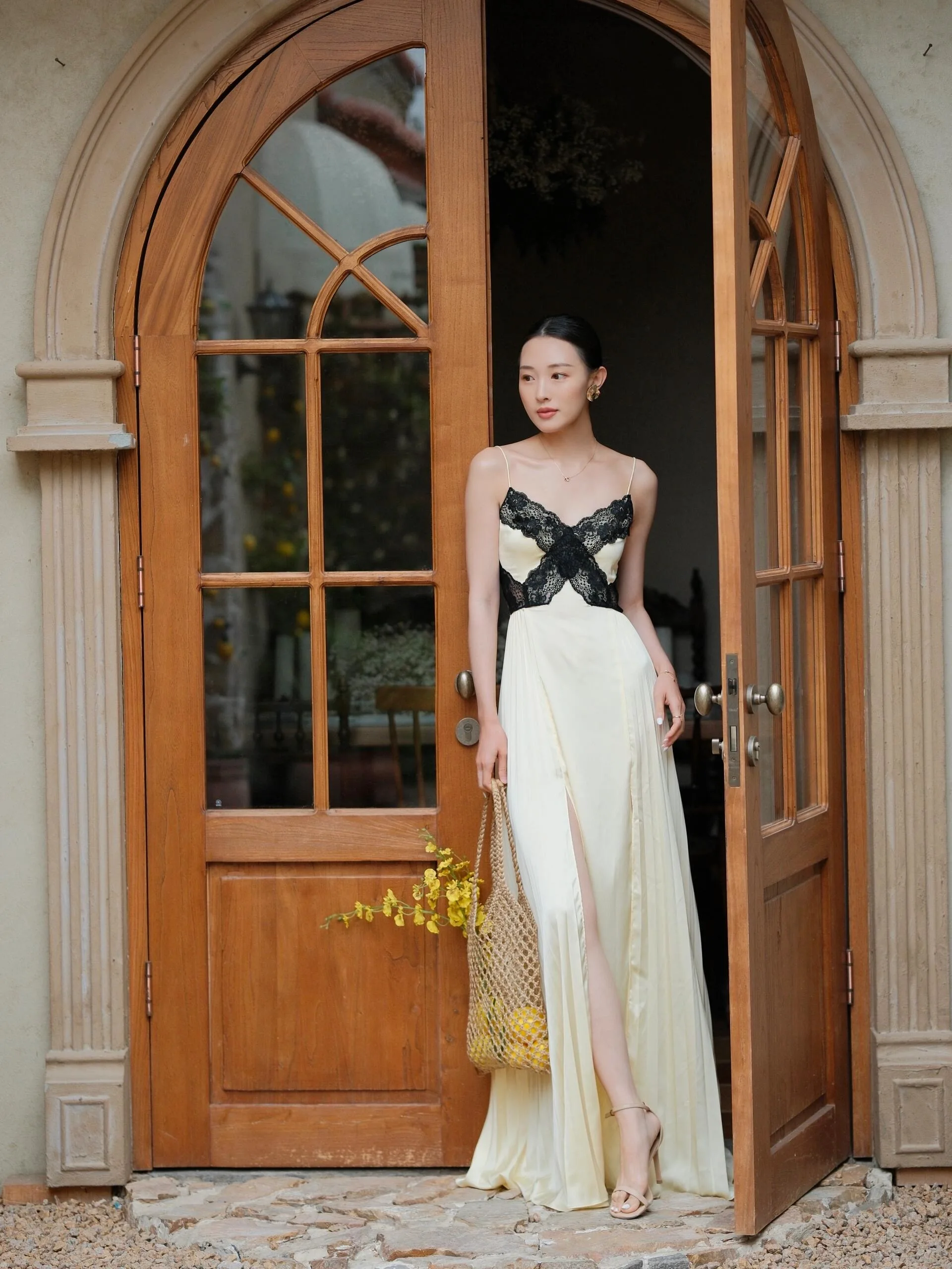 Ele Lace Cross Strap Satin Long Dr Asymmetric Hem Evening Par Wedding Banquet Holiday Dr Women's Gown
Ele Lace Cross Strap Satin Long Dr Asymmetric Hem Evening Par Wedding Banquet Holiday Dr Women's Gown