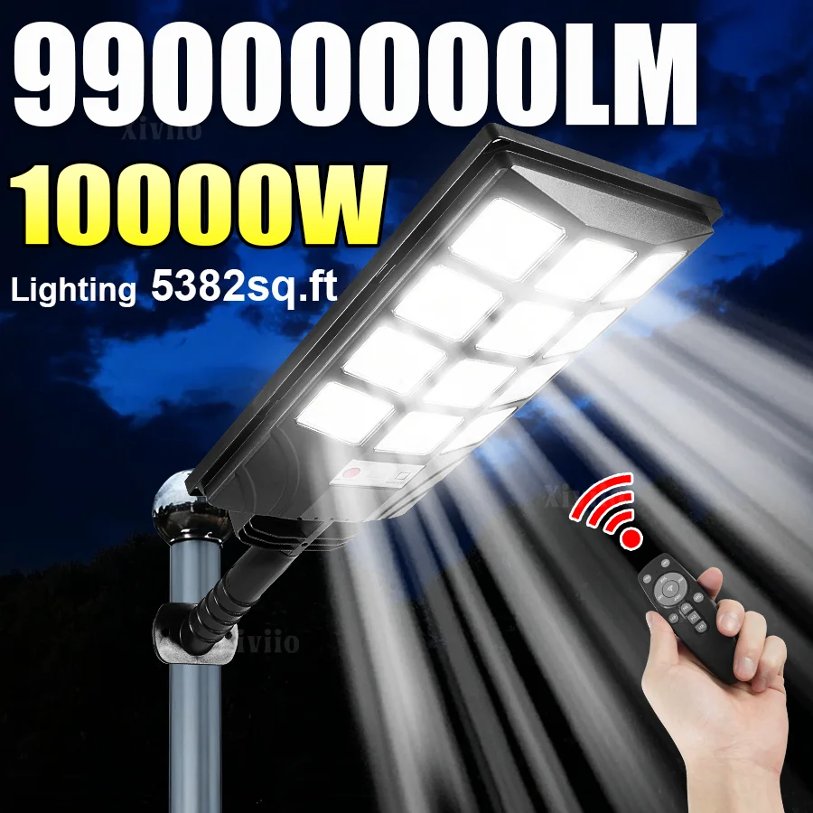 10000W/6000W LED Solar Lights Motion Sensor Light Outdoor Waterproof Garden Courtyard Street Lamp Remote Control Solar Lamp
10000W/6000W LED Solar Lights Motion Sensor Light Outdoor Waterproof Garden Courtyard Street Lamp Remote Control Solar Lamp