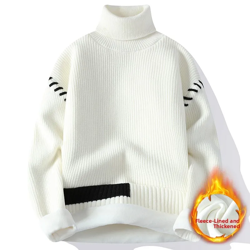 Мужской зимний свитер с высоким воротом, модный, утепленный флисом, термо-свитер облегающего кроя, стильный базовый слой, цветной топ
Мужской зимний свитер с высоким воротом, модный, утепленный флисом, термо-свитер облегающего кроя, стильный базовый слой, цветной топ