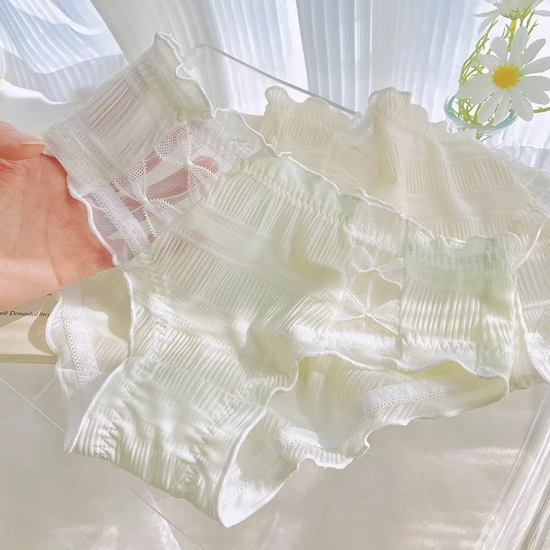 pure desire style girls' underwear pure cotton crotch low waist transparent sexy lace breathable light high-end briefs head
pure desire style girls' underwear pure cotton crotch low waist transparent sexy lace breathable light high-end briefs head