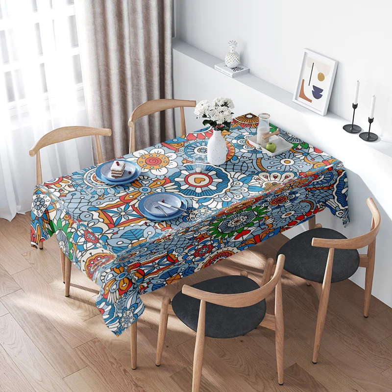 Colorful Tablecloth Floral PrintModern Boho Style Dining Room Decor, Made with Polyester Fabric 180 x 300cm (71x118in) Rectangul
Colorful Tablecloth Floral PrintModern Boho Style Dining Room Decor, Made with Polyester Fabric 180 x 300cm (71x118in) Rectangul